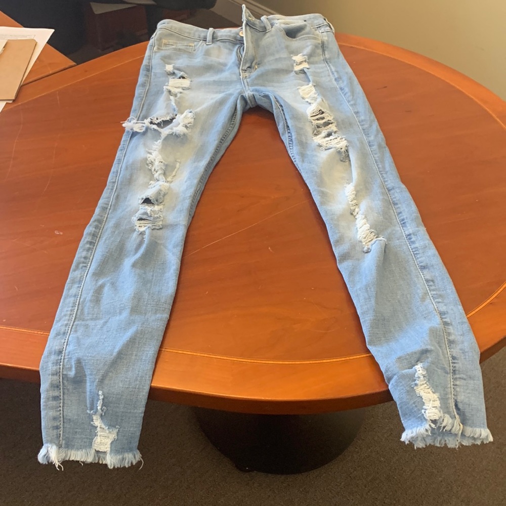 High waisted holister skinny jeans